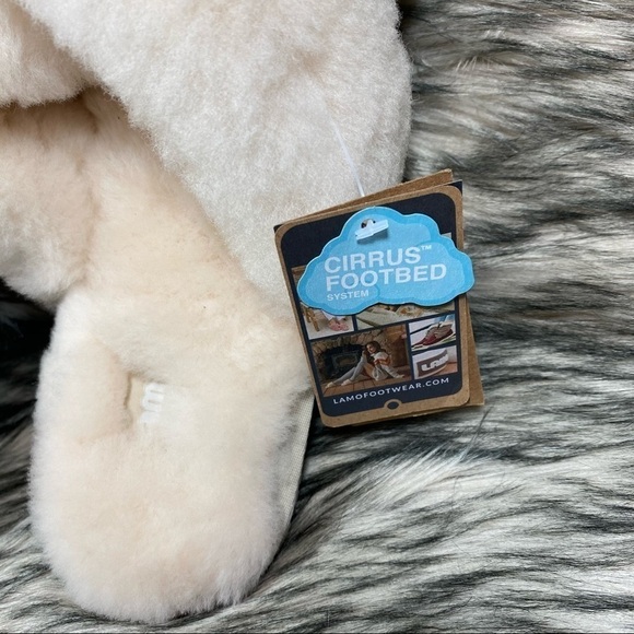 LAMO Sheepskin Alisa Cream Cross Slippers - Picture 5 of 10